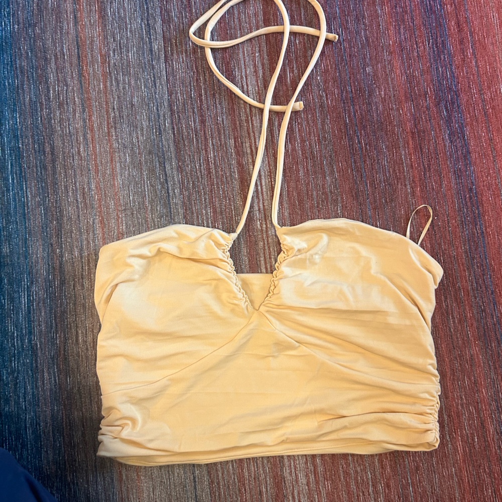 Orange Abercrombie strapless top size L